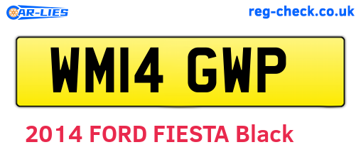 WM14GWP are the vehicle registration plates.