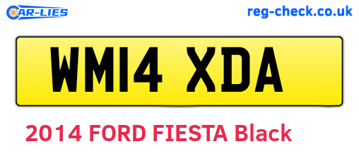 WM14XDA are the vehicle registration plates.