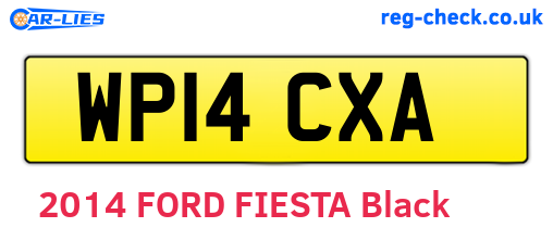WP14CXA are the vehicle registration plates.