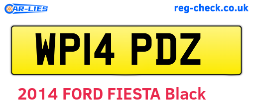 WP14PDZ are the vehicle registration plates.