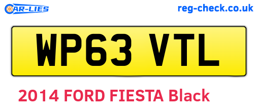WP63VTL are the vehicle registration plates.