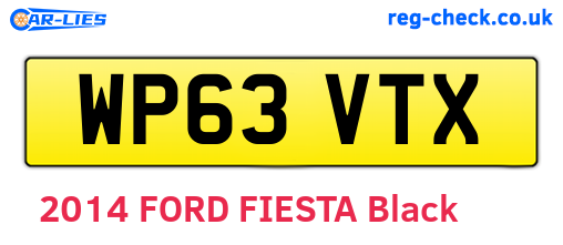 WP63VTX are the vehicle registration plates.
