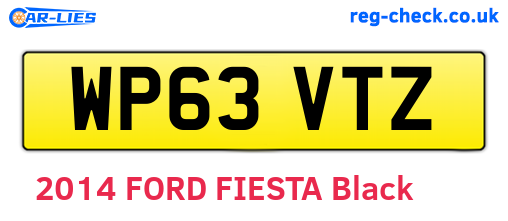 WP63VTZ are the vehicle registration plates.