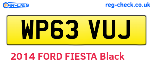 WP63VUJ are the vehicle registration plates.