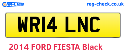 WR14LNC are the vehicle registration plates.