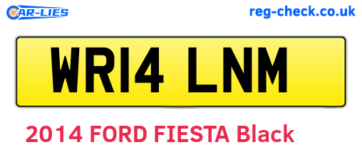 WR14LNM are the vehicle registration plates.