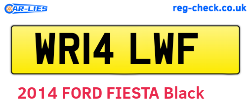 WR14LWF are the vehicle registration plates.