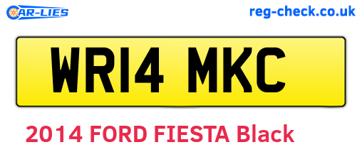 WR14MKC are the vehicle registration plates.