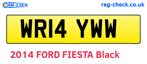 WR14YWW are the vehicle registration plates.