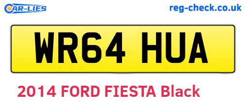 WR64HUA are the vehicle registration plates.