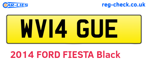 WV14GUE are the vehicle registration plates.