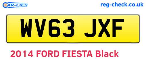 WV63JXF are the vehicle registration plates.