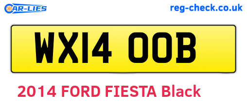 WX14OOB are the vehicle registration plates.