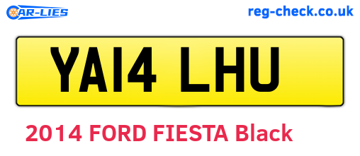 YA14LHU are the vehicle registration plates.