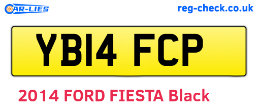 YB14FCP are the vehicle registration plates.