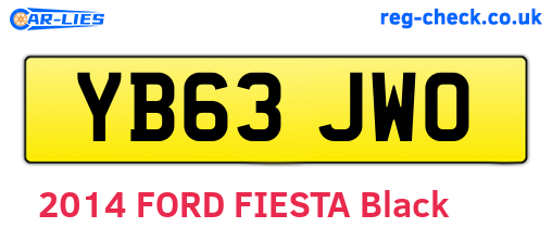 YB63JWO are the vehicle registration plates.