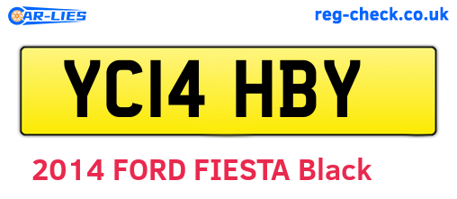 YC14HBY are the vehicle registration plates.