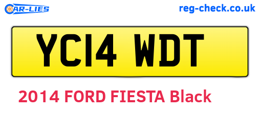 YC14WDT are the vehicle registration plates.