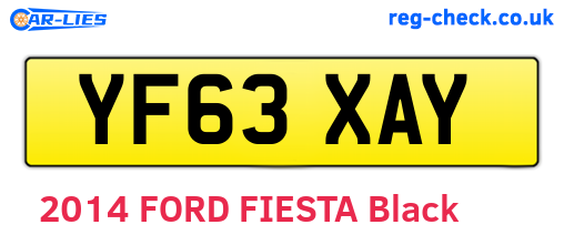 YF63XAY are the vehicle registration plates.