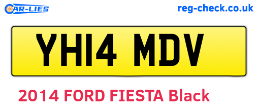 YH14MDV are the vehicle registration plates.