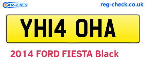 YH14OHA are the vehicle registration plates.