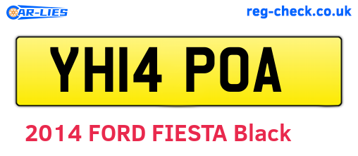YH14POA are the vehicle registration plates.