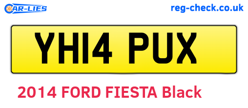 YH14PUX are the vehicle registration plates.