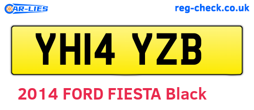 YH14YZB are the vehicle registration plates.