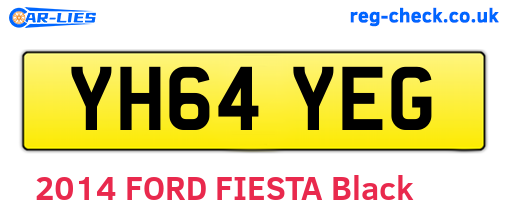 YH64YEG are the vehicle registration plates.