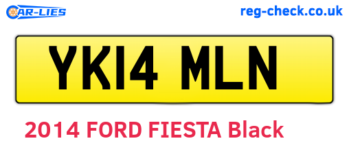 YK14MLN are the vehicle registration plates.