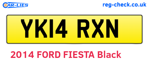 YK14RXN are the vehicle registration plates.