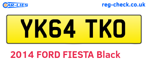 YK64TKO are the vehicle registration plates.