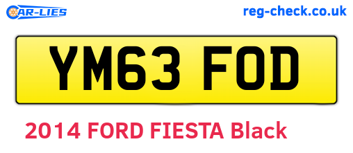 YM63FOD are the vehicle registration plates.