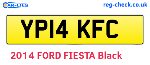 YP14KFC are the vehicle registration plates.
