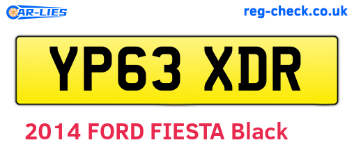 YP63XDR are the vehicle registration plates.