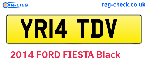 YR14TDV are the vehicle registration plates.