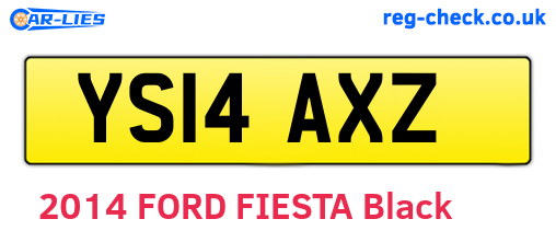 YS14AXZ are the vehicle registration plates.