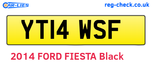 YT14WSF are the vehicle registration plates.