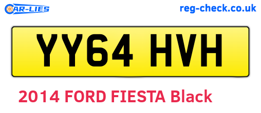 YY64HVH are the vehicle registration plates.