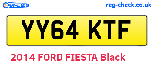 YY64KTF are the vehicle registration plates.