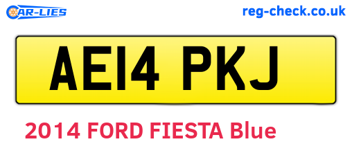 AE14PKJ are the vehicle registration plates.