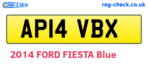 AP14VBX are the vehicle registration plates.