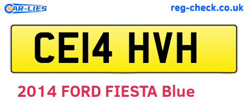 CE14HVH are the vehicle registration plates.