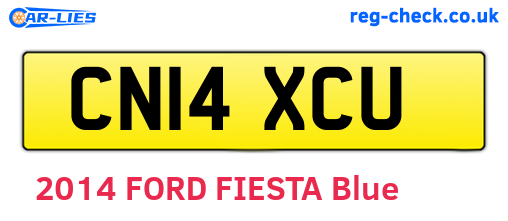 CN14XCU are the vehicle registration plates.