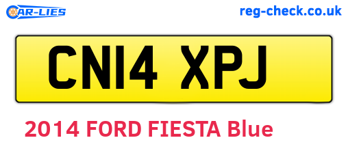CN14XPJ are the vehicle registration plates.