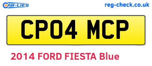CP04MCP are the vehicle registration plates.