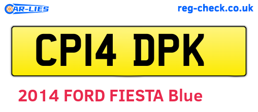 CP14DPK are the vehicle registration plates.