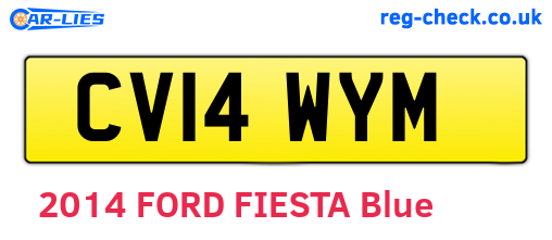 CV14WYM are the vehicle registration plates.