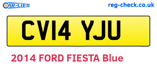 CV14YJU are the vehicle registration plates.