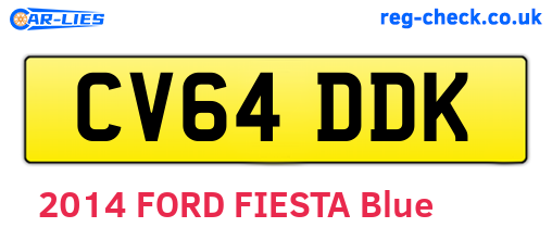 CV64DDK are the vehicle registration plates.